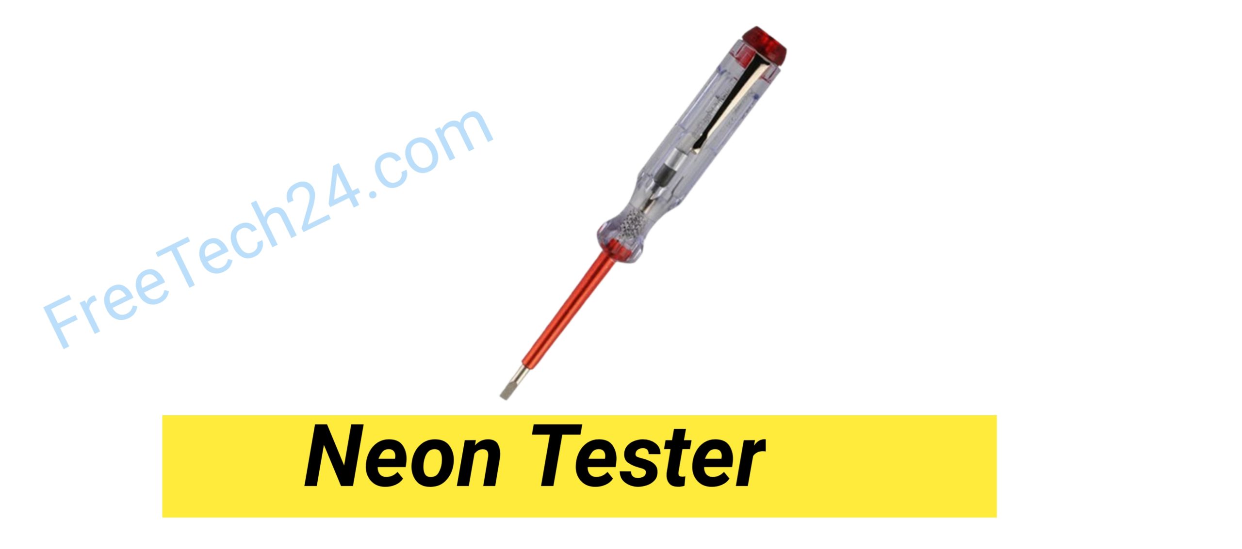 Neon tester image – electric line voltage testing tool used by electricians. নিয়ন টেস্টার ছবি – তারে বিদ্যুৎ আছে কিনা পরীক্ষা করার যন্ত্র।