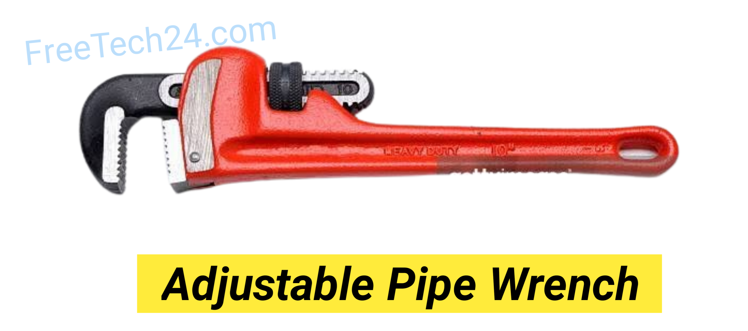 Pipe wrench image – heavy-duty wrench for turning pipes. পাইপ রেঞ্চ ছবি – পাইপ ঘোরানো ও ধরা কাজে ব্যবহৃত রেঞ্চ।