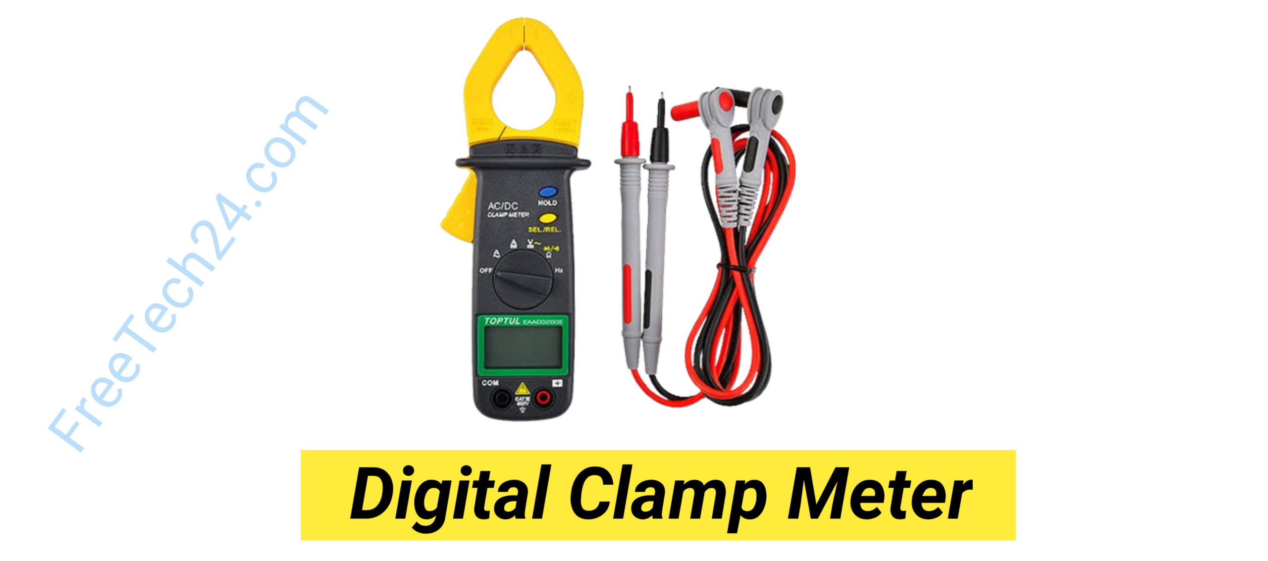Digital Clamp Meter : তার না কেটে কারেন্ট পরিমাপ করতে ব্যবহৃত হয়। [Used to measure current without disconnecting the wire.]