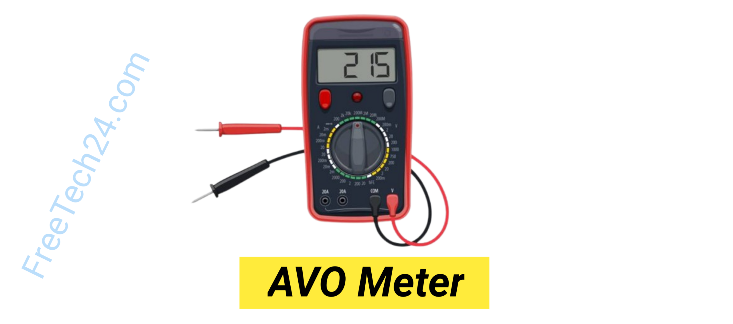 AVO Meter : Ampere, Volt ও Ohm পরিমাপ করতে ব্যবহৃত হয়। [Used to measure amperes, volts, and ohms.]