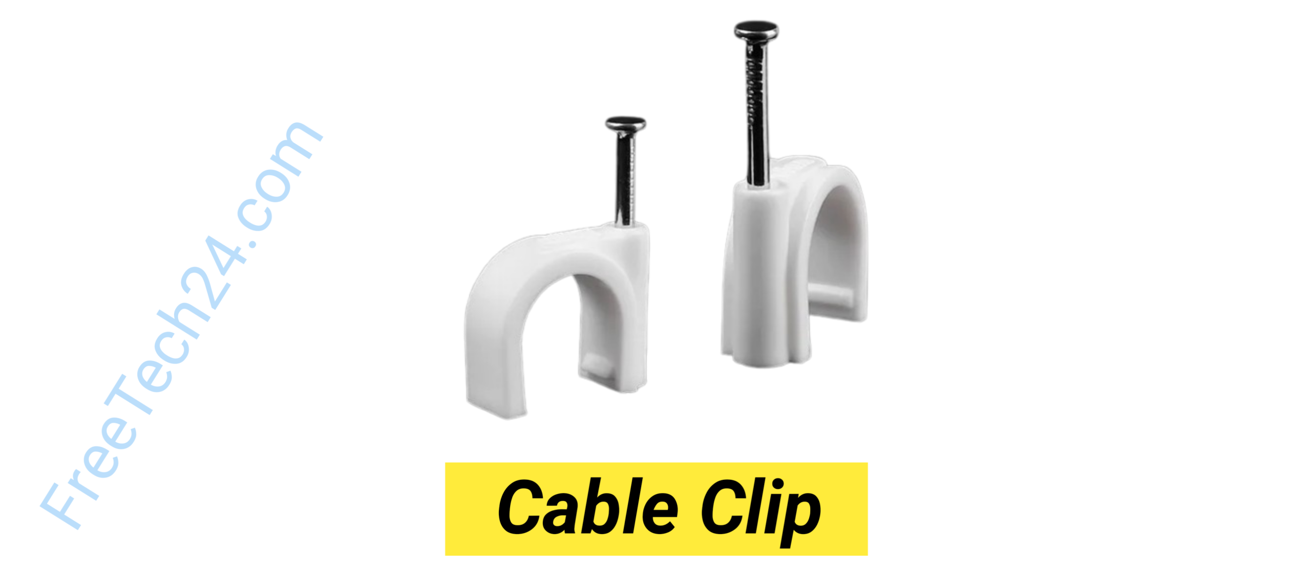 Cable Clip : দেয়াল বা বোর্ডে কেবল আটকাতে ব্যবহৃত হয়। [Used to secure cables to walls or boards.]