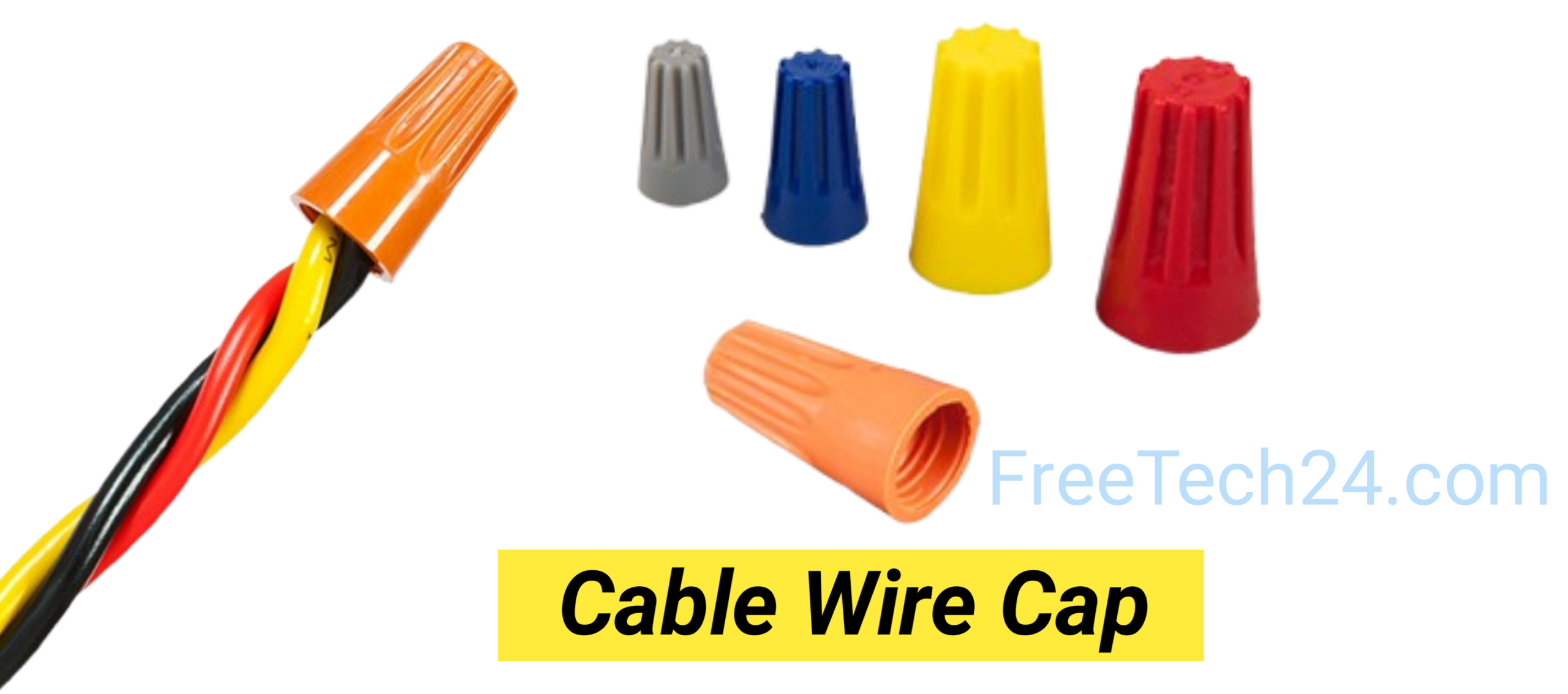 Cable Wire Cap : তারের খোলা মাথা ঢেকে সুরক্ষা দিতে ব্যবহৃত হয়। [Used to cover and protect the exposed ends of wires.] 