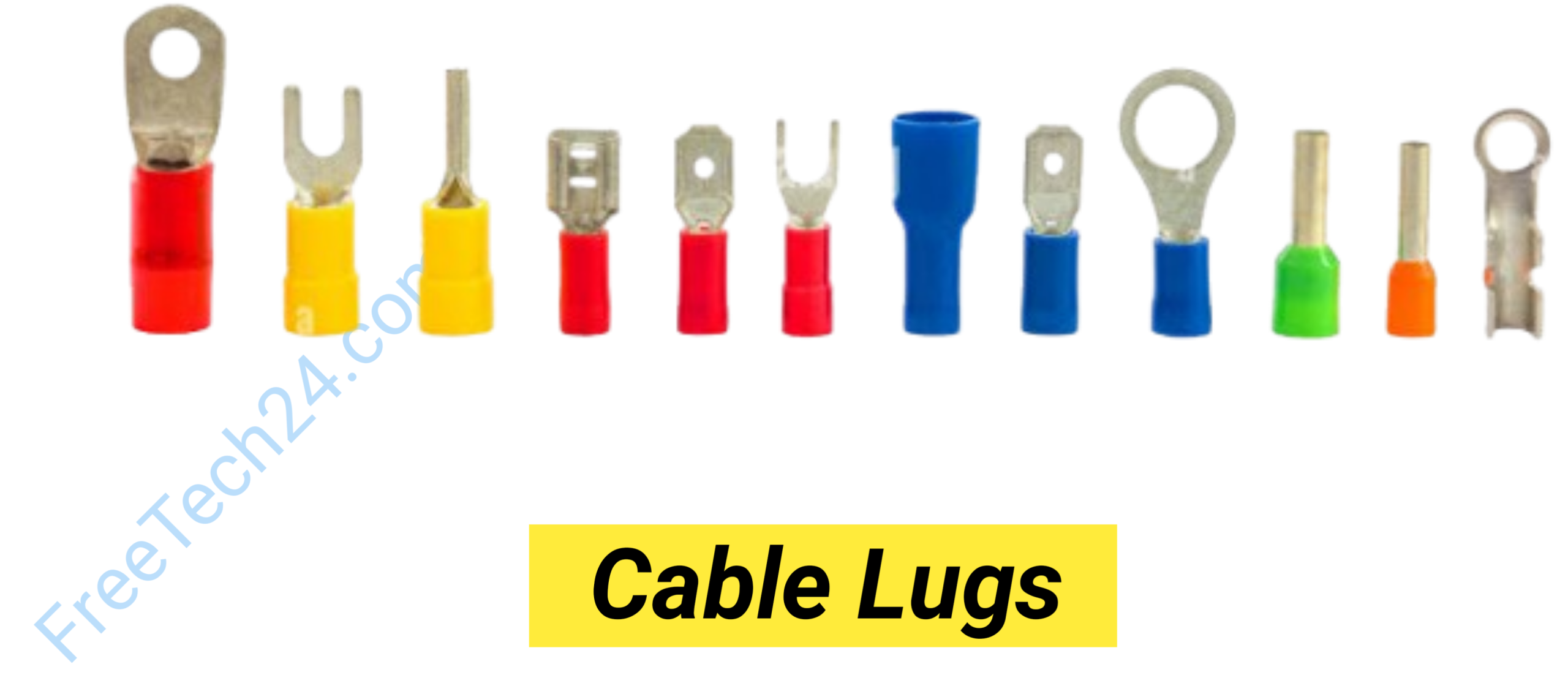Cable Lugs : কেবলকে টার্মিনাল বা প্যানেলের সঙ্গে সংযুক্ত করতে ব্যবহৃত হয়। [Used to connect cables to terminals, breakers, or electrical panels.]