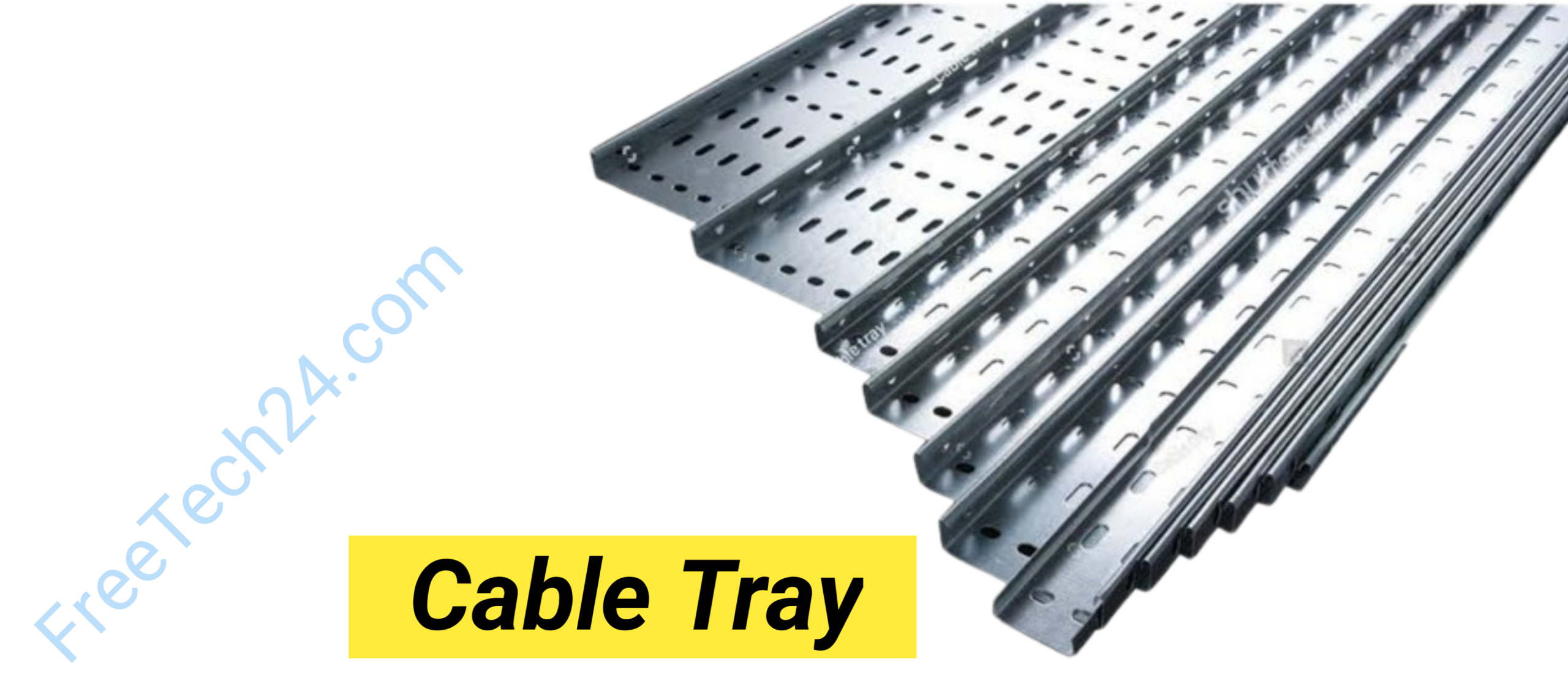 Cable Tray : অনেক কেবল নিরাপদ ও সুশৃঙ্খলভাবে স্থাপন করতে ব্যবহৃত হয়। [Used to support and organize multiple electrical cables safely.] 