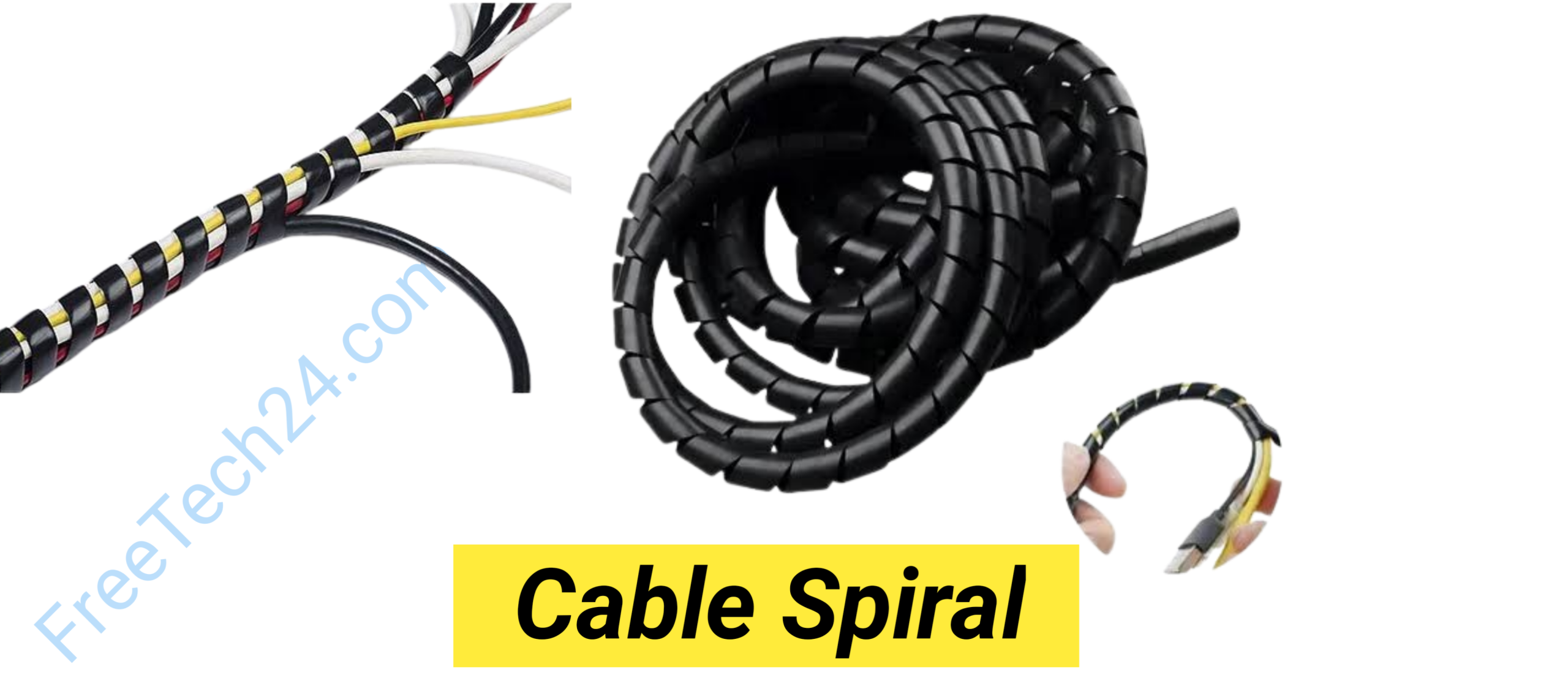 Cable Spiral : কেবল গুছিয়ে রাখা ও সুরক্ষার কাজে ব্যবহৃত হয়। [Used to organize and protect cables.] 