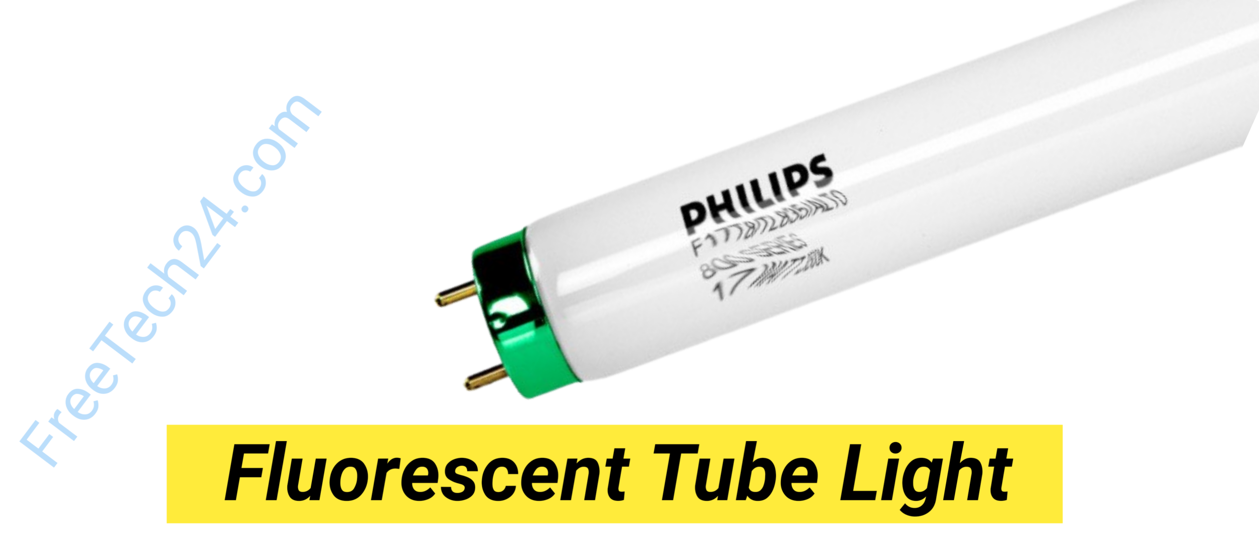 Fluorescent Tube Light : ফ্লুরোসেন্ট প্রযুক্তিতে আলো উৎপন্ন করতে ব্যবহৃত হয়। [Used to produce light using fluorescent technology.]
