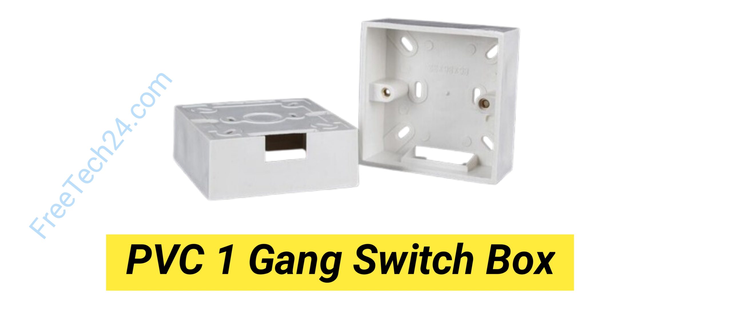 PVC 1 Gang Switch Box : একটি সুইচ বা বৈদ্যুতিক ডিভাইস বসানোর জন্য ব্যবহৃত হয়। [Used to install a single switch or electrical device.]