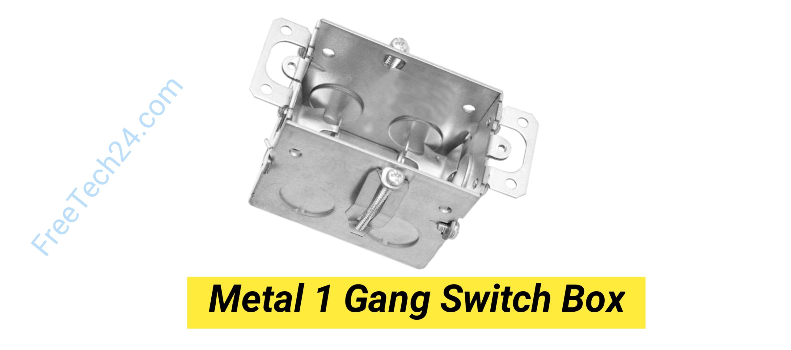 Metal 1 Gang Switch Box : একটি সুইচ বা বৈদ্যুতিক ডিভাইস বসানো এবং সুরক্ষিত রাখার জন্য ব্যবহৃত হয়। [Used to install and protect a single switch or electrical device.]