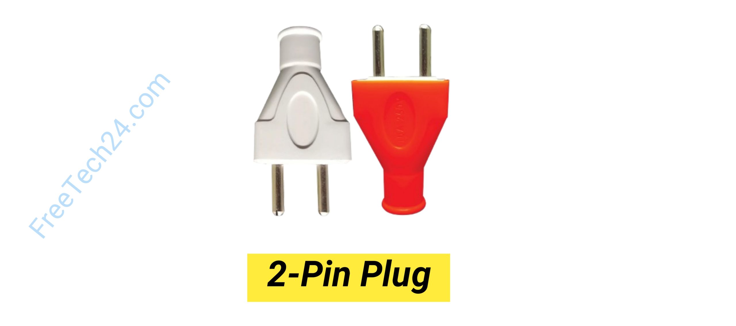 2-Pin Plug : বৈদ্যুতিক যন্ত্রকে 2-pin socket-এর সঙ্গে সংযোগ দেওয়ার জন্য ব্যবহৃত হয়। [Used to connect electrical appliances to a 2-pin socket.] 