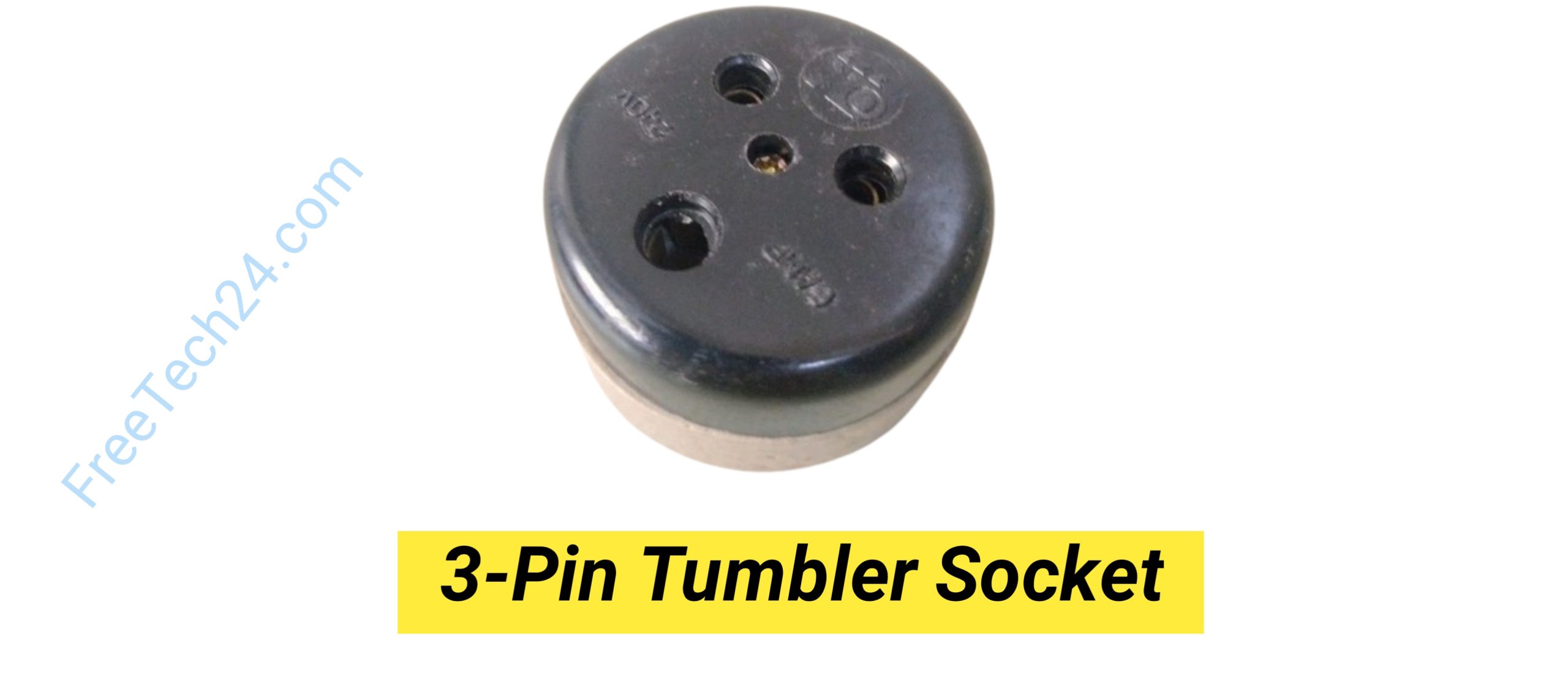 3-Pin Tumbler Socket : তিন-পিনের প্লাগ সংযোগ দেওয়ার জন্য ব্যবহৃত হয়। [Used to connect 3-pin electrical plugs, typically with an earth connection.]