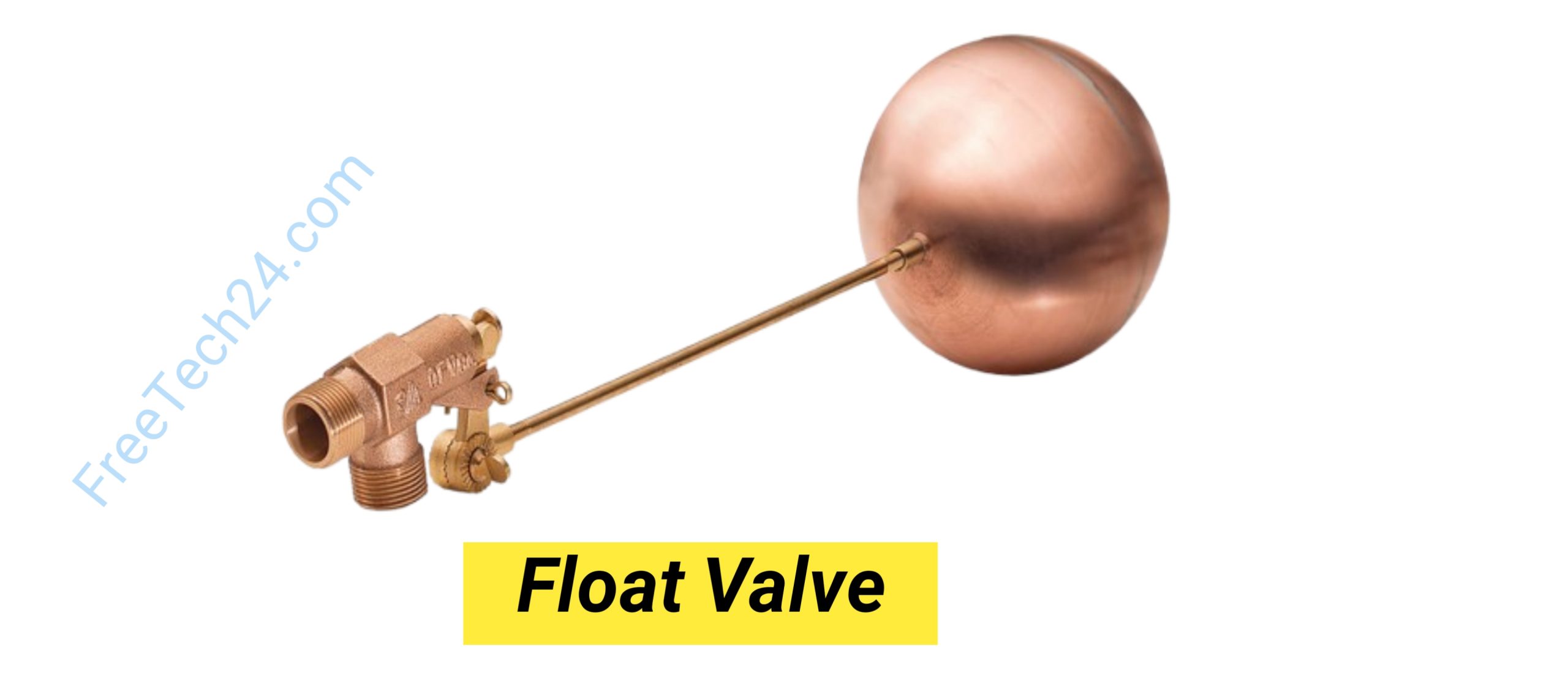 Float Valve (ফ্লোট ভালভ) : পানির ট্যাংক বা রিজার্ভারে পানির স্তর নির্দিষ্ট পর্যায়ে পৌঁছালে স্বয়ংক্রিয়ভাবে পানির প্রবাহ বন্ধ করতে ব্যবহৃত হয়। [Used to automatically stop the water flow when the water level reaches a certain level in a tank or reservoir.]