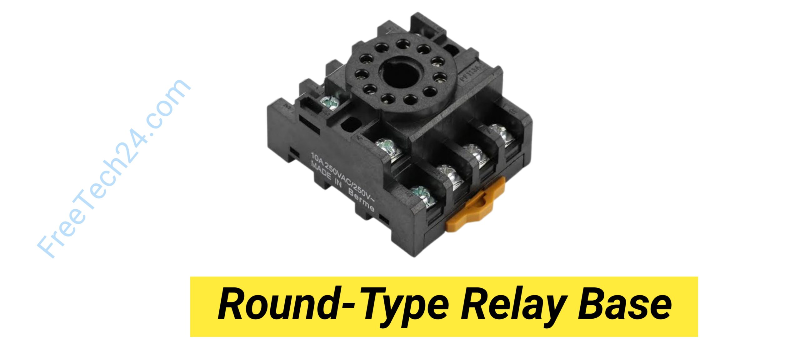 Round-Type Relay : Control ও Automation Circuit-এ বিভিন্ন লোড বা সার্কিট নিয়ন্ত্রণ করতে ব্যবহৃত হয়। [Used to control various loads or circuits in control and automation systems.] 