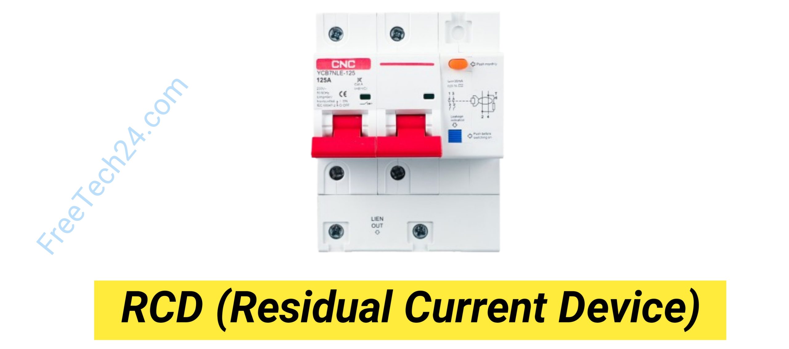 RCD (Residual Current Device) : বিদ্যুৎ লিকেজ বা Earth Fault হলে দ্রুত সার্কিট বিচ্ছিন্ন করে বৈদ্যুতিক শকের ঝুঁকি কমাতে ব্যবহৃত হয়। [Used to quickly disconnect a circuit during an electrical leakage or earth fault to reduce the risk of electric shock.]